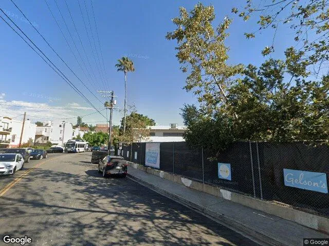Exterior view of Losangeles sober living home — tree