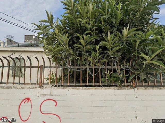 Exterior view of Losangeles sober living home — shrub