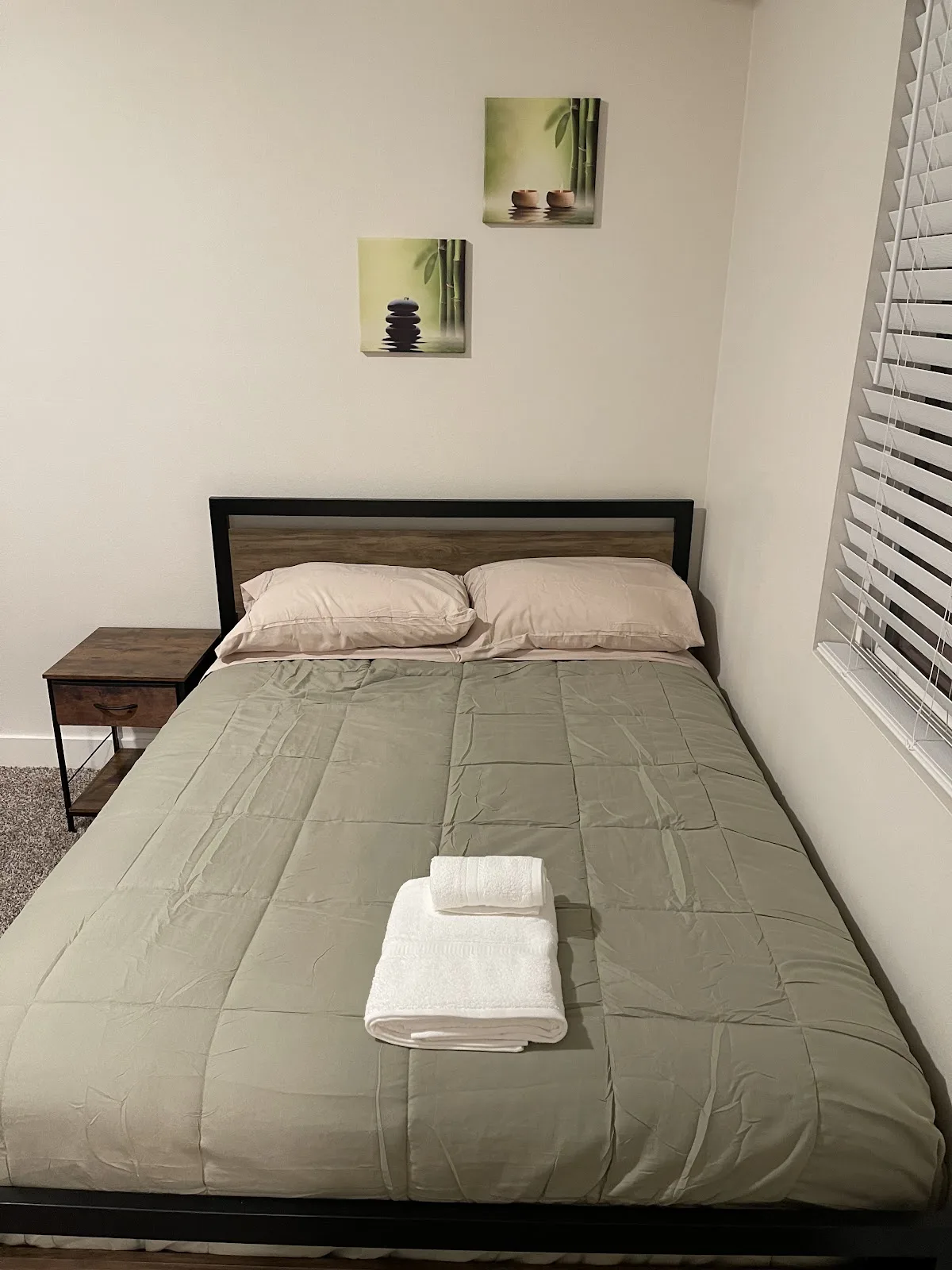 Interior of Losangeles sober living home — bed
